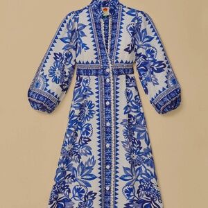 NWT Off-White Flora Tapestry Lenzing™ Ecovero™ Euroflax™ Maxi Dress